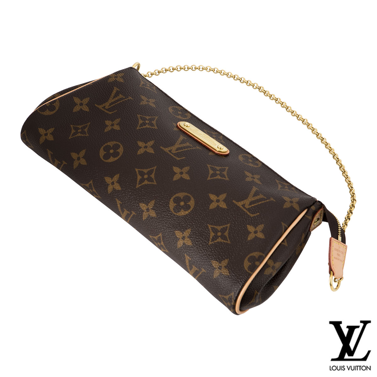 Eva leather clutch bag Louis Vuitton Camel in Leather - 34285117